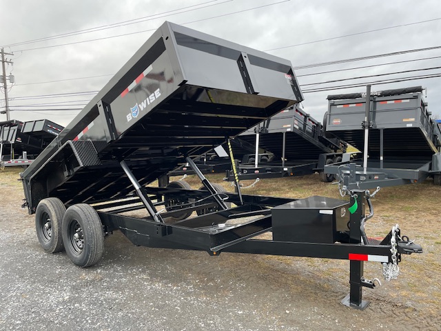 BWise 7 x 14 Low Profile Dump Trailer - Adjustable Coupler