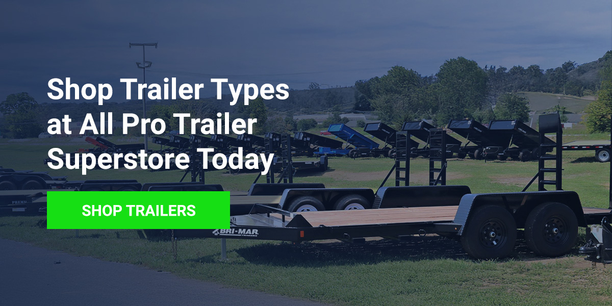 Inventory of equipment trailers at Trailer Superstore