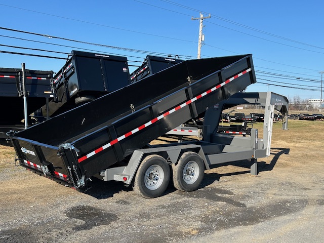 BWise 7 x 16 Gooseneck Dump Trailer | Trailer Superstore