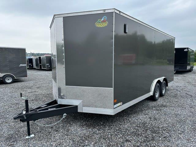 Covered Wagon 8.5 x 18 Enclosed Car Trailer - Ramp Door