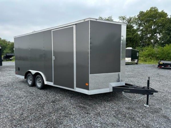 Covered Wagon 8.5 x 18 Enclosed Car Trailer - Ramp Door