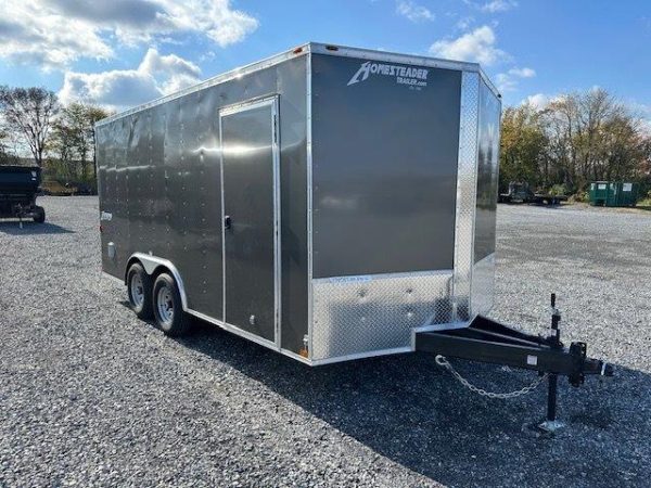 Homesteader 8.5 x 16 V-Nose Enclosed Car Hauler With 10K GVW