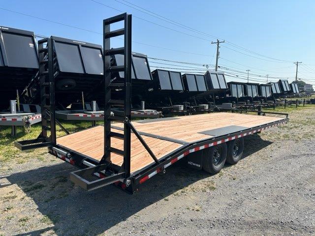 BWise 8.5 x 24 Deckover Equipment Trailer - Ladder Ramps