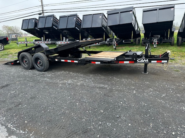 CAM Superline 7 x 21 Heavy Duty Split-Tilt Trailer - Wide Deck