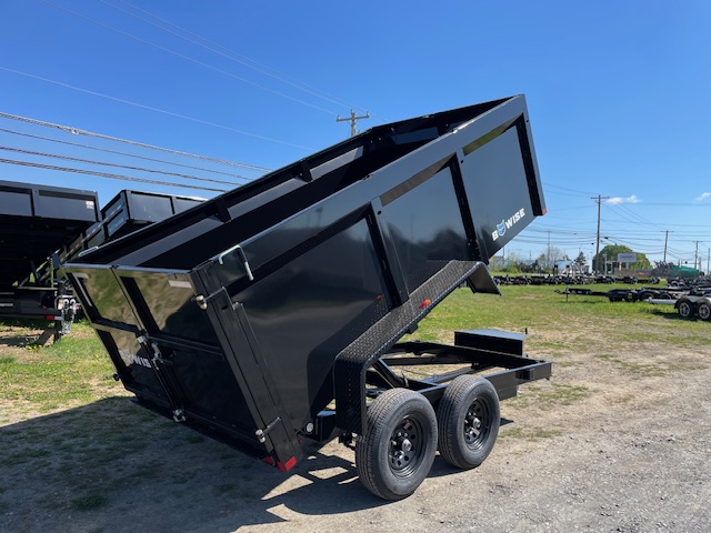 BWise 6 x 12 High Side Dump Trailer - Slide Out Ramps