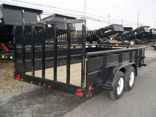 Big Tex 7 x 14 Utility Trailer - 2' Solid Steel Sides