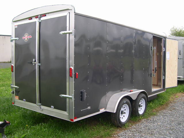 Carry-On 7 x 16 Enclosed Cargo Trailer - Rear Barn Doors