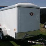 a white trailer with the word trailer on it