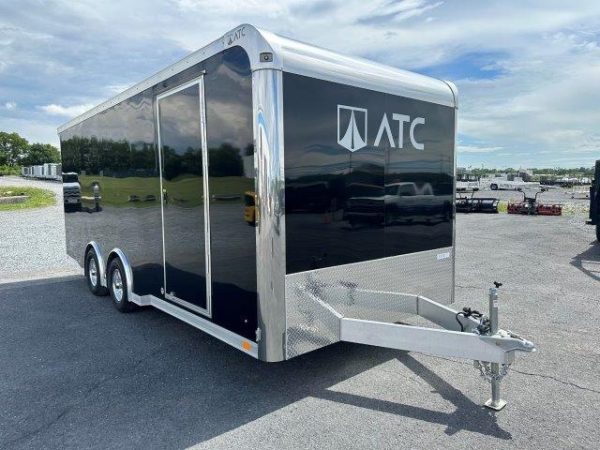 ATC 8.5 x 20 Aluminum Enclosed Car Hauler- Ramp Door Spoiler