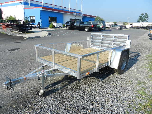 Sport Haven 5×8 Aluminum Utility Trailer - Bi-Fold Ramp Gate