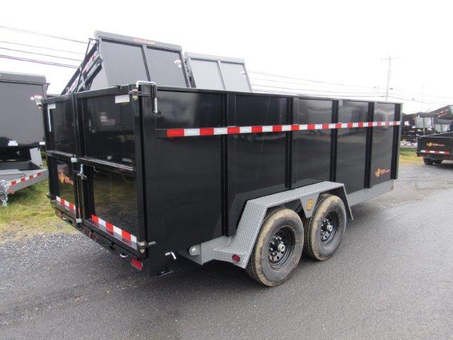 B Wise 7 X 16 Heavy Duty Dump Trailer - 44" Solid Sides