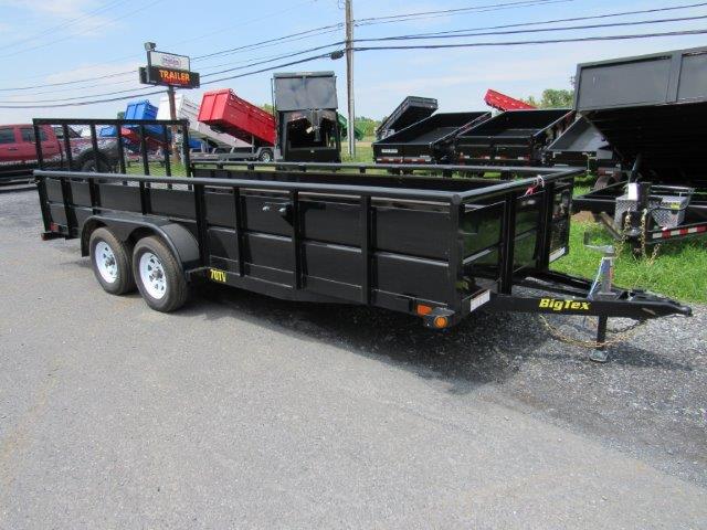 Big Tex 7 X 18 Landscape Utility Trailer 2 Solid Steel Sides