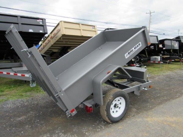 BWise 5 X 8 Single Axle Dump Trailer - Landscape Gate