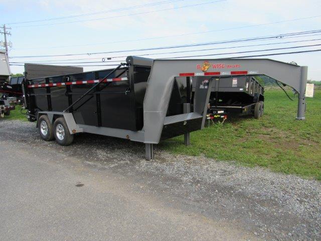 B Wise 7 X 16 Heavy Duty Gooseneck Ultimate Dump Trailer