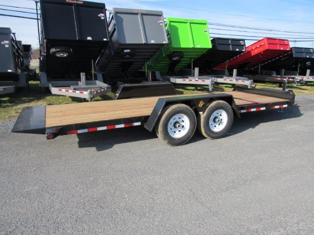 B Wise 7x20 Low Profile Split-Tilt Equipment Trailer