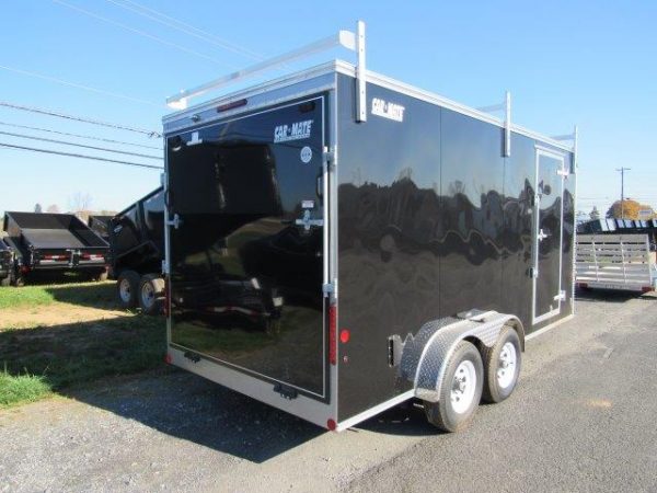 CarMate 7 x 16 Enclosed Contractor Trailer - 10K GVW Upgrade