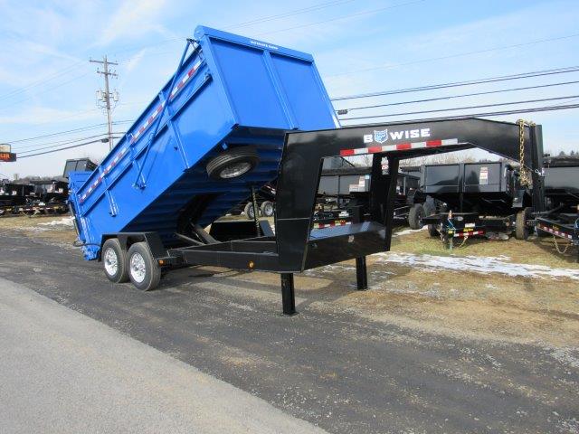 B Wise 7x16 Heavy Duty Gooseneck Dump - Dump Trailer