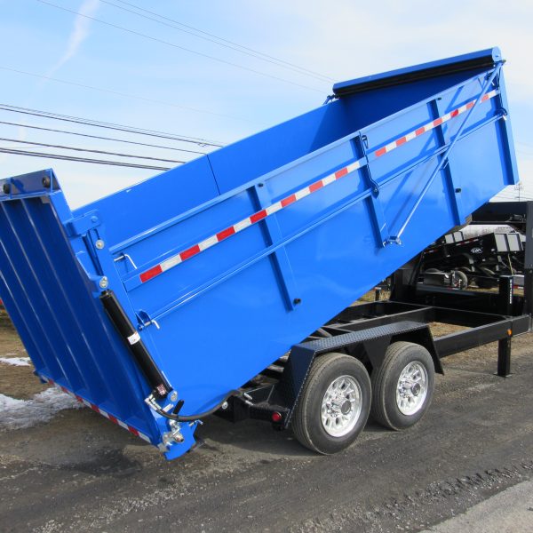 B Wise 7x16 Heavy Duty Gooseneck Dump - Dump Trailer