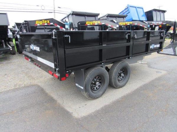 B Wise 7 X 12 Deckover Dump Trailer - Fold Down Sides