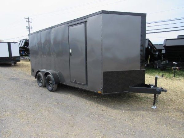 Diamond Cargo 7 x 16 Enclosed Trailer - Black Trim Package