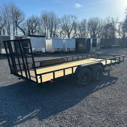 Carry-On 7 x 18 Landscape Utility Trailer - Rear Ramp Gate