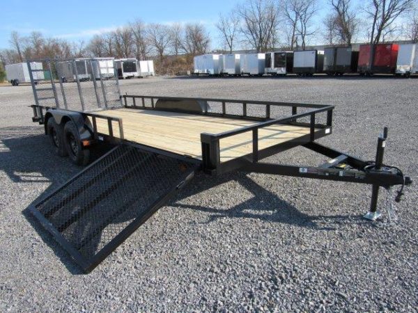 Carry-On 7 x 18 Landscape Utility Trailer - Side ATV Ramp