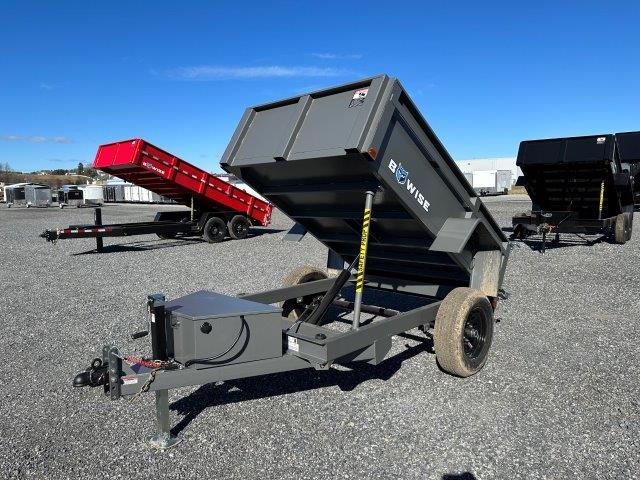 BWise 5 x 8 Low Profile Dump Trailer - Spreader Gate