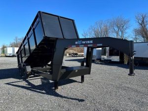 Bwise 7 X 16 Gooseneck Dump Trailer - 4' High Sides