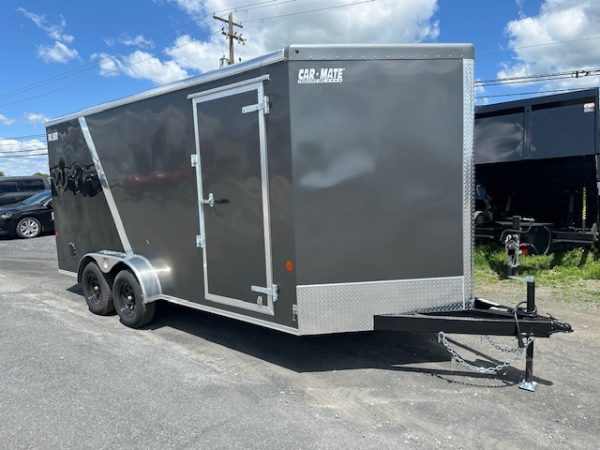 Carmate 7 X 16 V Nose Enclosed Cargo Trailer Two Tone Exterior 5924