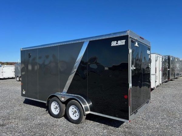 CarMate 7 x 16 V-Nose Enclosed Cargo Trailer - Two Tone Exterior