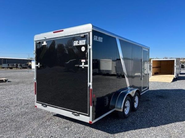 CarMate 7 x 16 V-Nose Enclosed Cargo Trailer - Two Tone Exterior