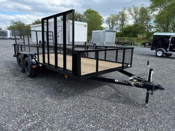 Carry-On 7 x 16 Landscape Utility Trailer - Mesh Sides & ATV Gate