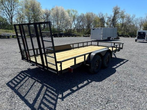 Carry-On 7 x 16 Landscape Utility Trailer - Rear Ramp Gate