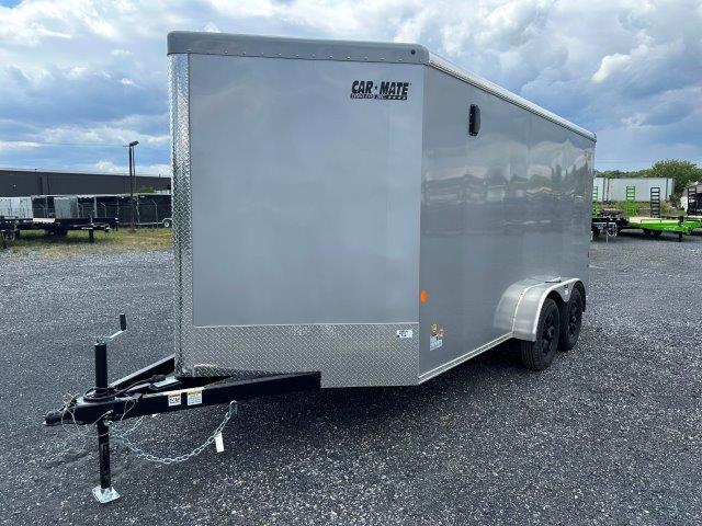 CarMate 7 x 14 V-Nose Enclosed Cargo Trailer - Aluminum Wheels