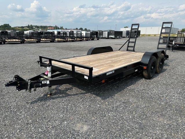 Carry-On 7 x 16 Low Profile Equipment Trailer - Ladder Ramps