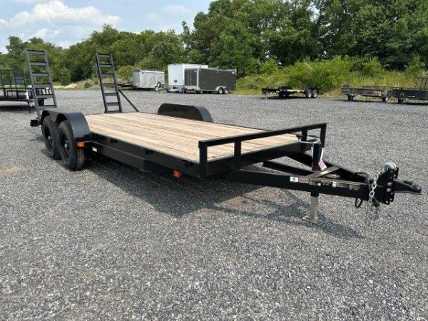 Carry-On 7 x 18 Low Profile Equipment Trailer - Ladder Ramps