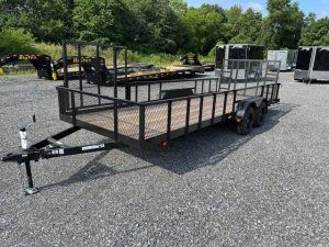 Carry-On 7 x 20 Landscape Utility Trailer - Mesh Sides & ATV Gate