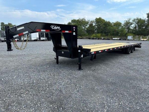 CAM Superline 8 x 35 Gooseneck Equipment Trailer - 12K Axles