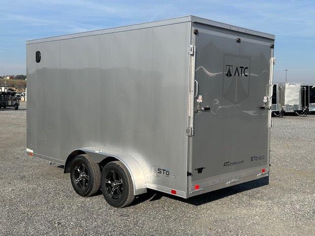 ATC 7 x 14 Enclosed Aluminum V-Nose Trailer - Aluminum Wheels