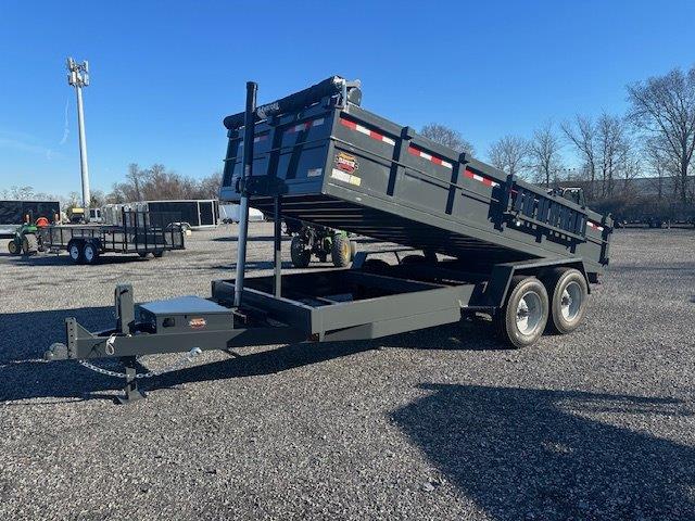 Covered Wagon 7 x 16 Prospector Dump Trailer - 8K Axles