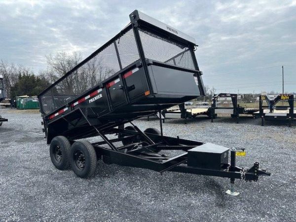 Premier 7 x 12 High Side Dump Trailer - Combo Gate & Ramps