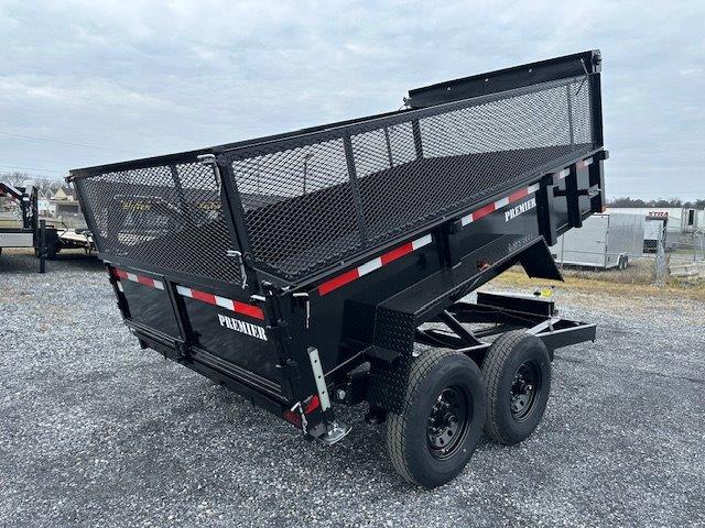 Premier 7 x 12 High Side Dump Trailer - Combo Gate & Ramps