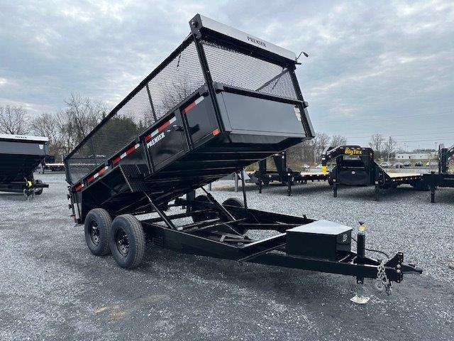 Premier 7 x 14 High Side Dump Trailer - Combo Gate & Ramps