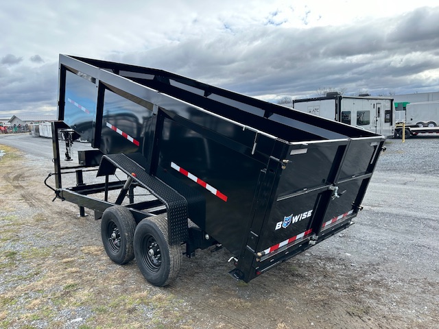 BWise 7 x 16 Gooseneck Dump Trailer - High Sides