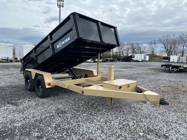 BWise 6 x 12 Low Profile Dump Trailer - Hydraulic Jack