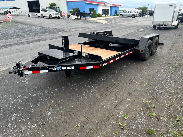 BWise 7 x 20 Low Profile Split-Tilt Equipment Trailer