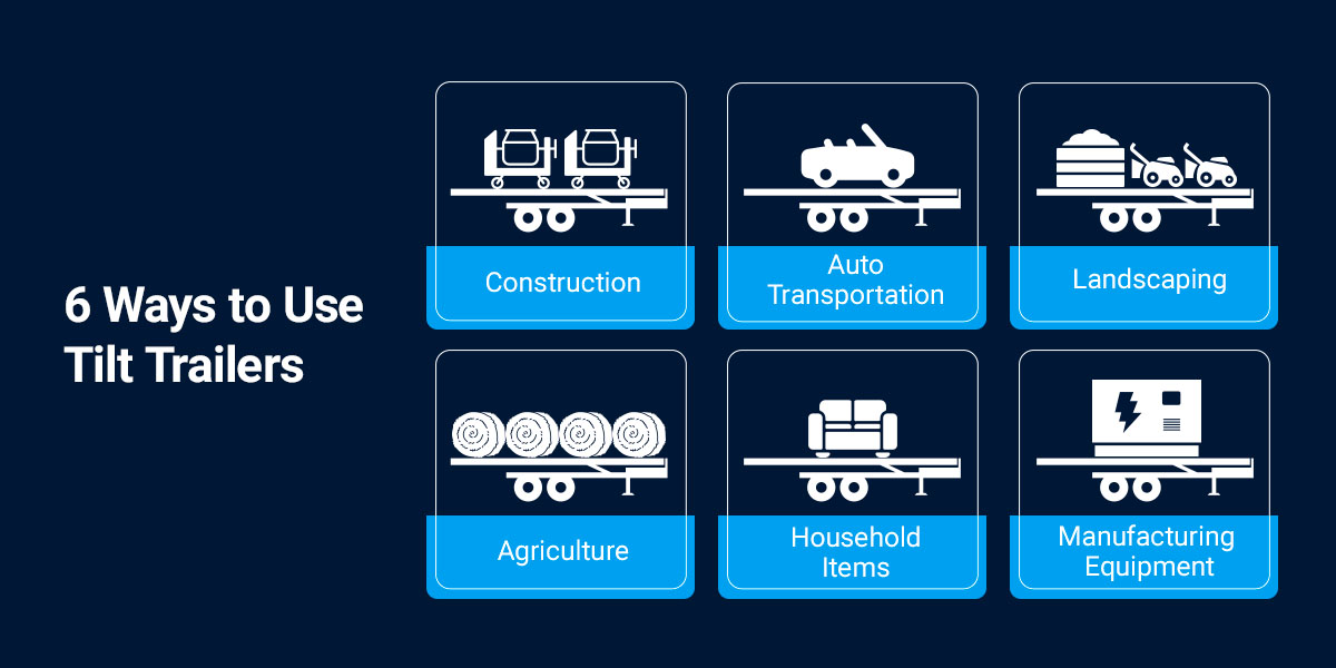 Learn how to use a tilt trailer with these six applications