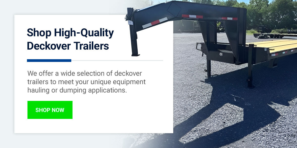 A deckover trailer for sale at Trailer Superstore