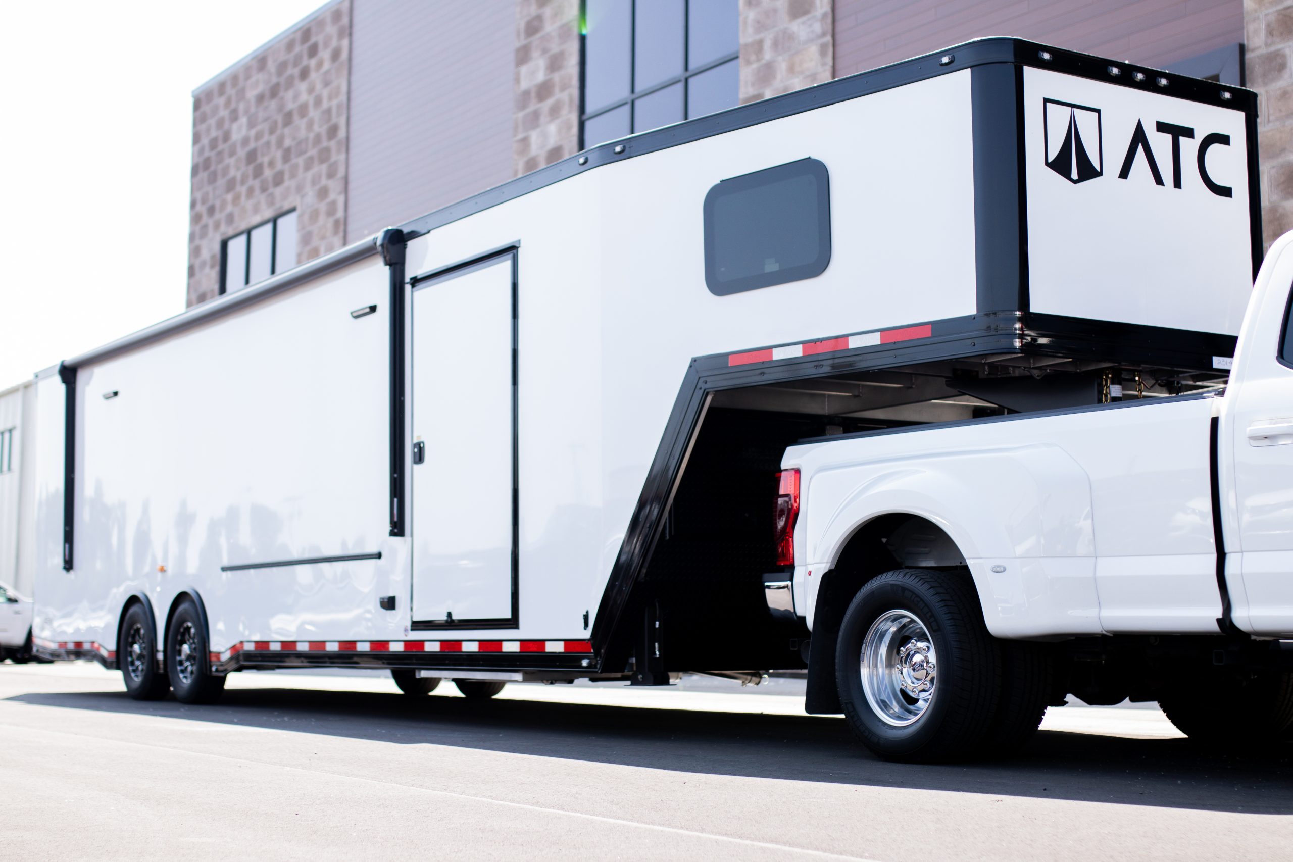 Custom enclosed aluminum car hauler